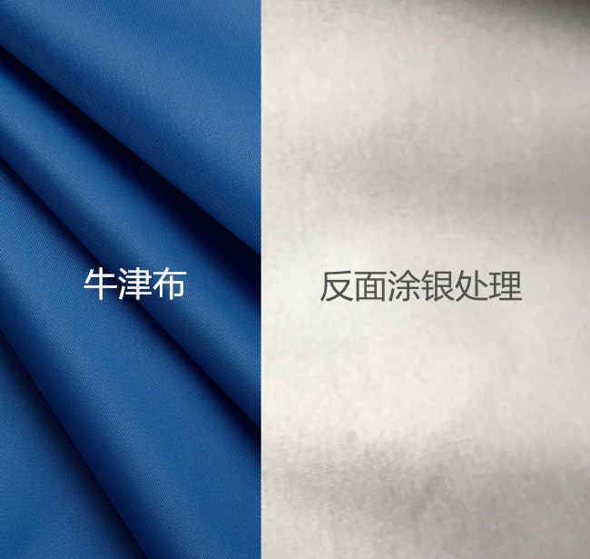 Silver-coated Oxford cloth